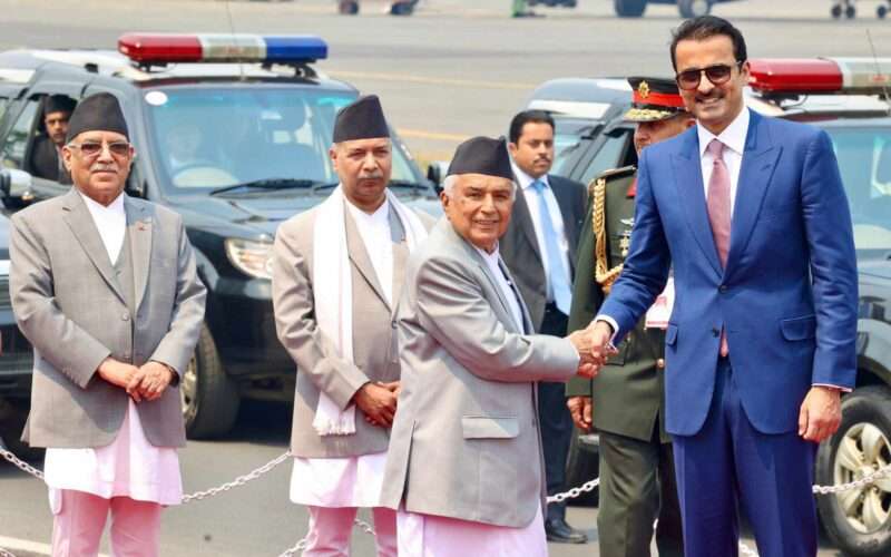 राजकीय भ्रमणमा रहेका कतारी अमिर स्वदेश प्रस्थान