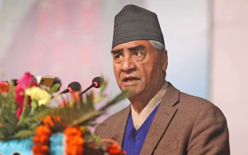 गिरिबन्धु टि-स्टेटको जग्गा बिक्री बारे ओलीको भनाई प्रति देउवाको प्रतिक्रिया: आफूले निर्णय गर्नुहुन्छ, कांग्रेसलाई भन्नुहुन्छ