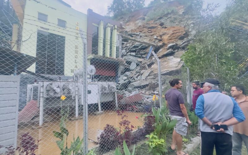 सुक्खा पहिरोले घारखोला जलविद्युत् आयोजनामा क्षति